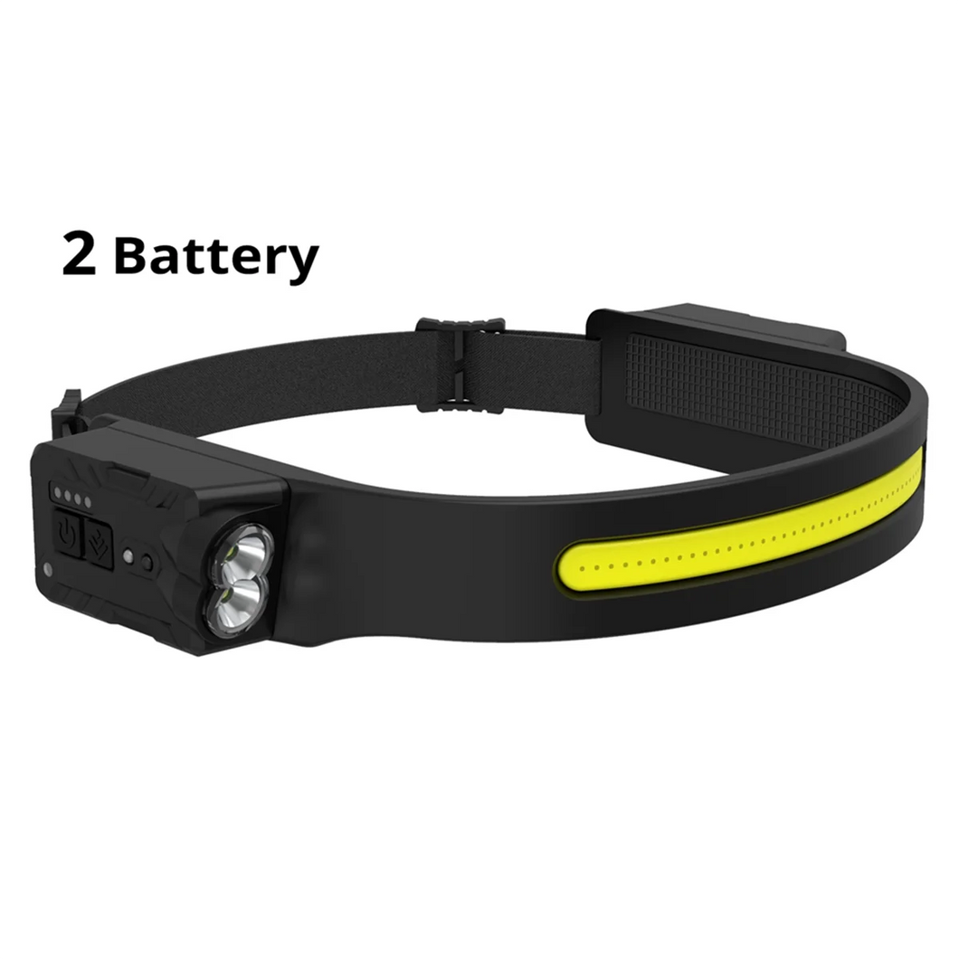 A72P COB LEDHeadlamp Induction HeadLamp BuiltinBattery Rechargeable HeadFlashlight for Outdoor Camping Fishing Sensor Light,B