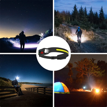 Load image into Gallery viewer, A72P COB LEDHeadlamp Induction HeadLamp BuiltinBattery Rechargeable HeadFlashlight for Outdoor Camping Fishing Sensor Light,B
